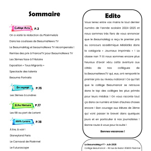 BeaumaMag n°7 - le sommaire