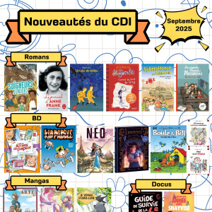 Nouveautés du CDI - Septembre 2025