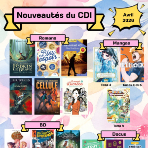Nouveautés du CDI - avril 2026
