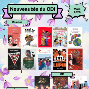 Nouveautés du CDI - Mars 2026