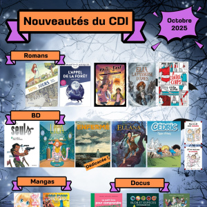 Nouveautés du CDI - Octobre 2025